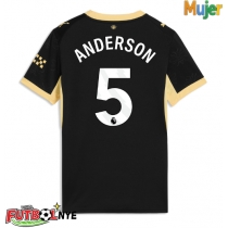 Camiseta Manchester City Elliot Anderson #5 Visitante Equipación para mujer 2026-27 manga corta